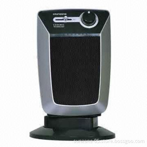 PTC Ceramic Heater with Thermostat, 90 Degrees, Swing, Overheat Cutoff and Tip over Switch